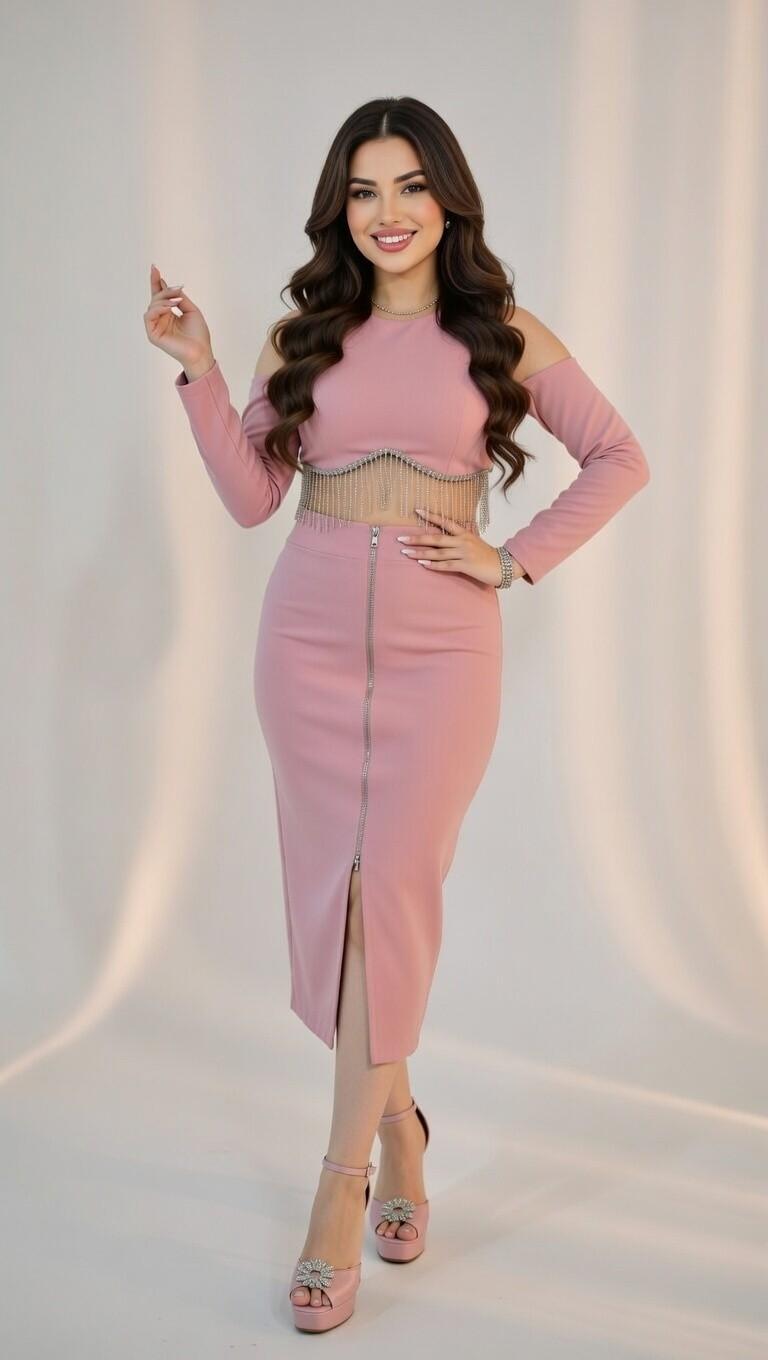 Bandage Two-Piece Outfit with Fringe Details - Image 5